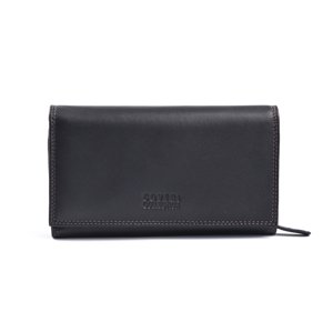 Coveri Dámská peněženka kožená vybavená na šířku černá, 18 x 2 x 11 (SV00-8666155-09KUZ)