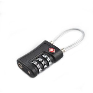 BRIGHT Kódový TSA zámek s lankem Black (BR18-ACC108-09TSA)