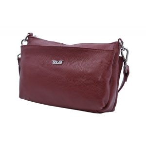 BRIGHT Dámská kožená kabelka Bordo, 26 x 14 x 19 (XBR22-AUN4103-10DOL)