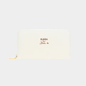 ELEGA by Dana M Velká zipová peněženka Louvre offwhite/zlato