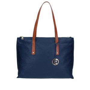 ELEGA <![CDATA[Shopper s vnitřní separací Flame modrá adrie/cognac/zlato]]>