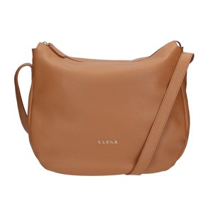ELEGA <![CDATA[Crossbody kabelka Hoot koňak/zlato]]>