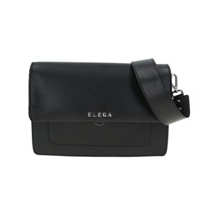 ELEGA <![CDATA[Klopnová kabelka Trekky černá/stříbro]]>