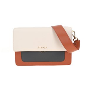ELEGA <![CDATA[Klopnová kabelka Trekky oranž/krémová/grafit]]>
