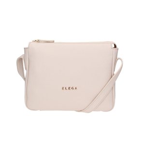 ELEGA <![CDATA[Malé crossbody Hootie s koženým popruhem smetanová/zlato]]>