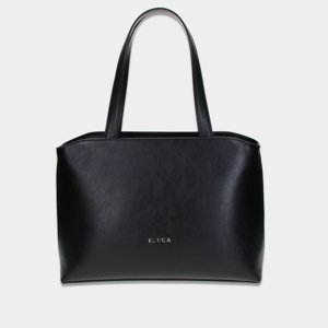 ELEGA <![CDATA[Shopper Managery černá hladká/stříbro]]>