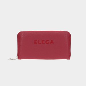 ELEGA <![CDATA[Velká zipová peněženka Fancy červená/stříbro]]>