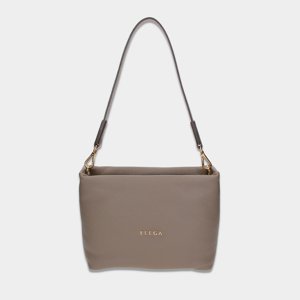 ELEGA <![CDATA[Kabelka na rameno Fluffy taupe/zlato]]>