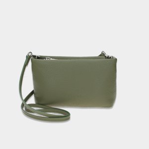 ELEGA <![CDATA[Mini kabelka Fluffy khaki/stříbro]]>