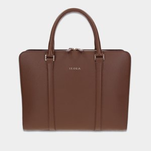 ELEGA <![CDATA[Taška na notebook Johny hnědá/zlato]]>