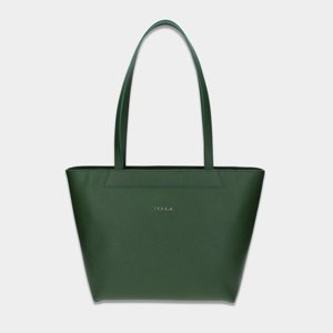 ELEGA <![CDATA[Shopper Structure tm.zelená/stříbro]]>
