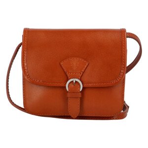 Dámská kožená crossbody kabelka koňaková - ItalY Destiny