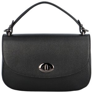 Dámská kožená crossbody kabelka černá - Delami Kamryn