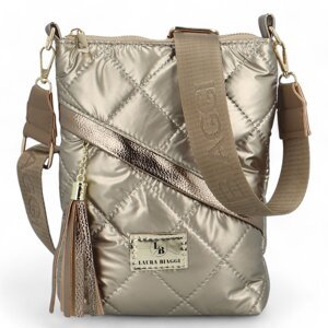 Dámská crossbody kabelka zlatá - Laura Biaggi Kalea