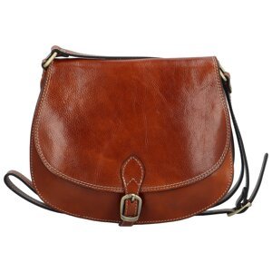 Dámská kožená crossbody koňaková - Delami Kaylita