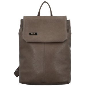 Větší měkký dámský moderní tmavý taupe batoh - Ellis Elizabeth JR