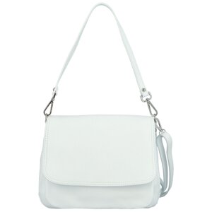 Dámská kožená crossbody kabelka bílá - Delami Madleen