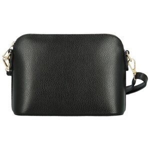 Dámská kožená crossbody kabelka černá - Delami Jeffrey new