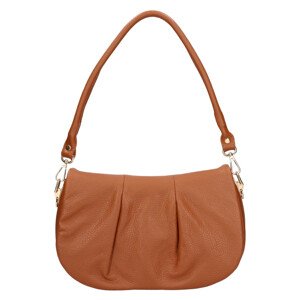 Dámská kožená crossbody kabelka Italia Sima - koňak