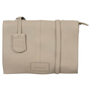 Dámská crossbody kožená kabelka Burkely Neola - béžovo-šedá