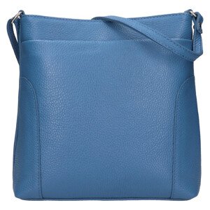 Dámská kožená crossbody kabelka Italia Emma - sytě modrá