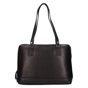 Dámská kožená kabelka na notebook The Chesterfield Brand Selvino - černá