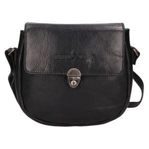 Dámská kožená crossbody kabelka Greenwood Petra - černá